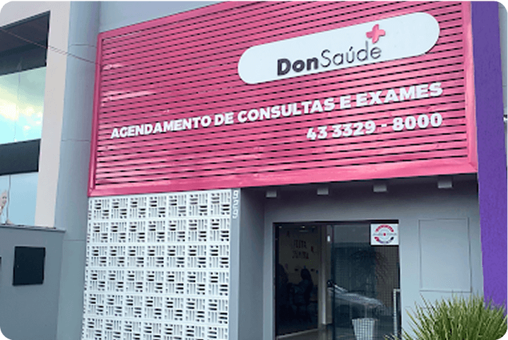 Imagem da fachada da unidade de Londrina da DonSaúde